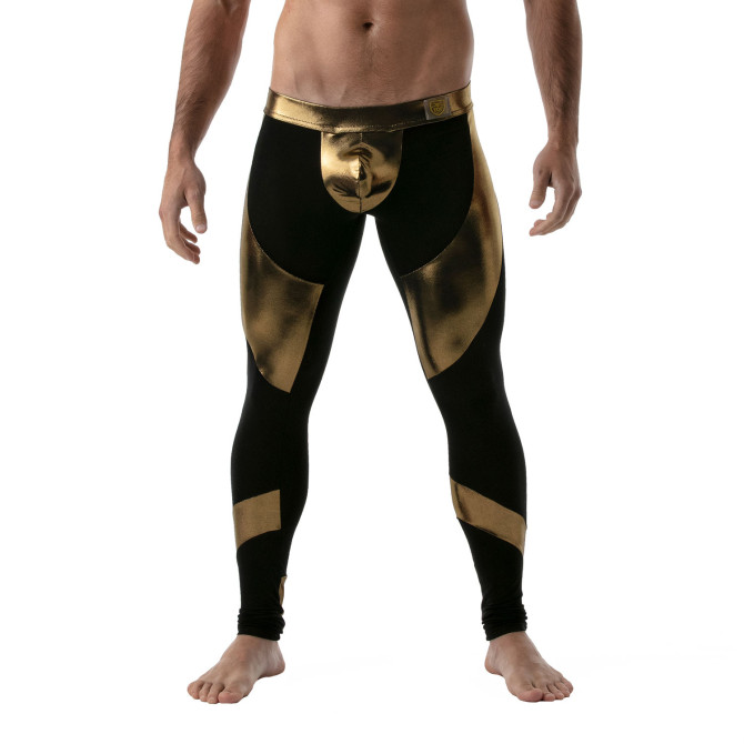 Metal Mens Leggings Golden