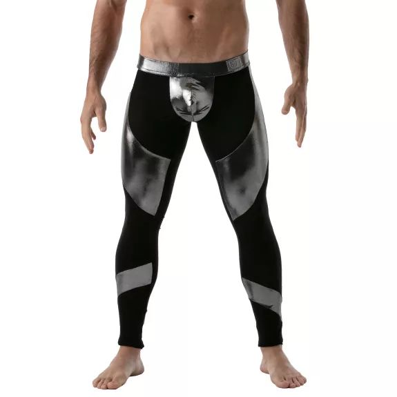 Leggings Metal Argent