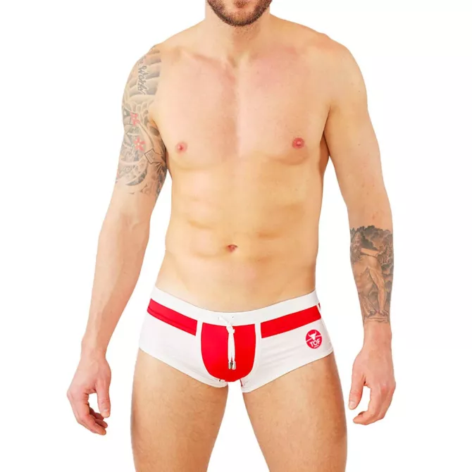 Short de bain Sidney Rouge - TOF-PARIS.com