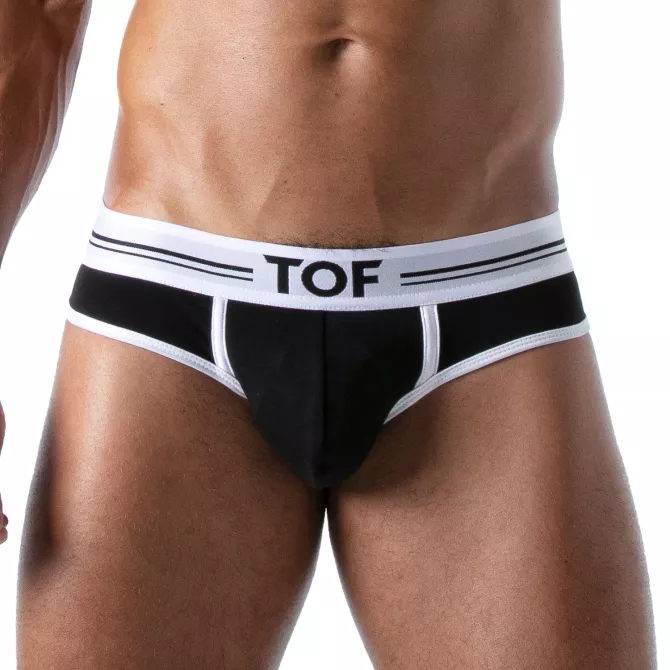 slip noir avec logo tof