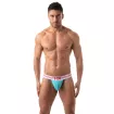 French Stringless Thong Turquoise