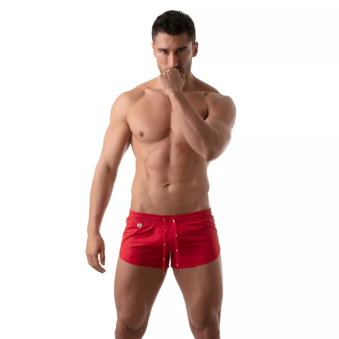 Short De Bain Sexy Beach Rouge