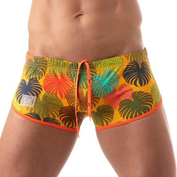 Floral Brazilian Swimsuit Yellow