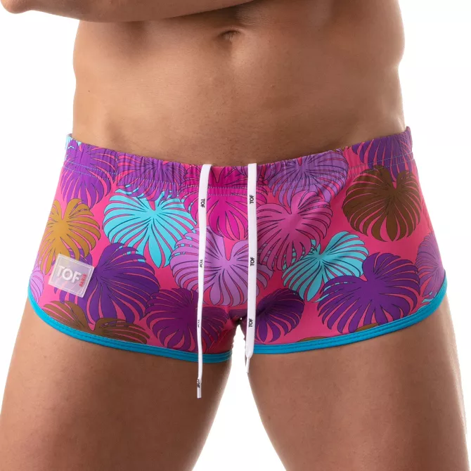 Maillot de bain Sunga Brézilien Rose| Floral | TOF Paris