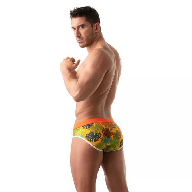 Slip de bain Floral Jaune
