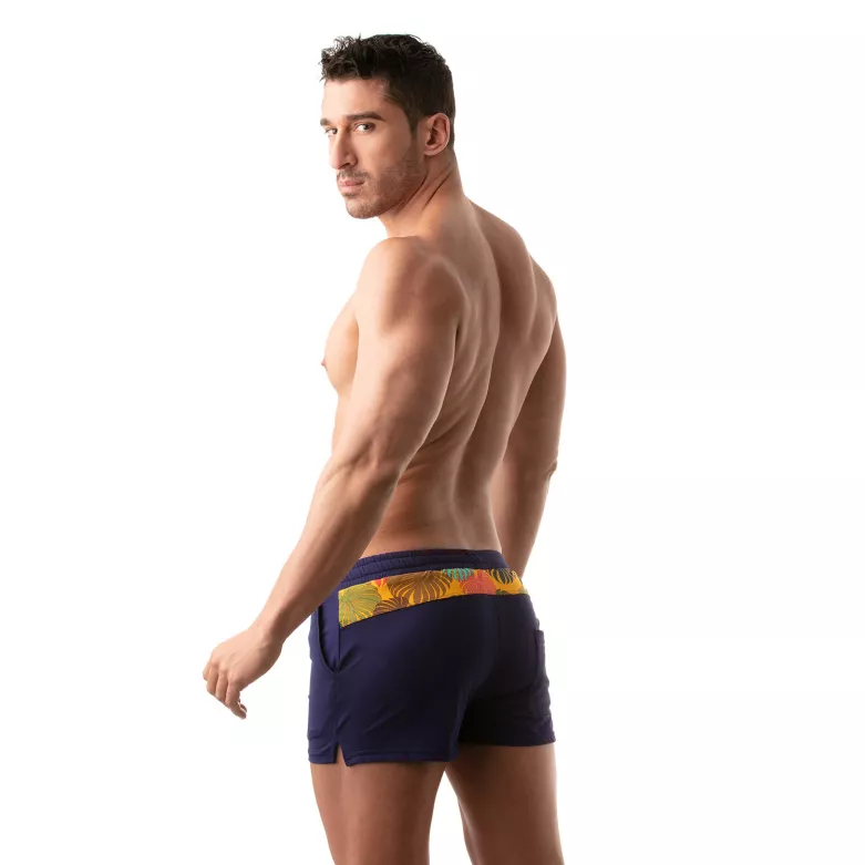 Floral Swim Sexy Shorts Yellow