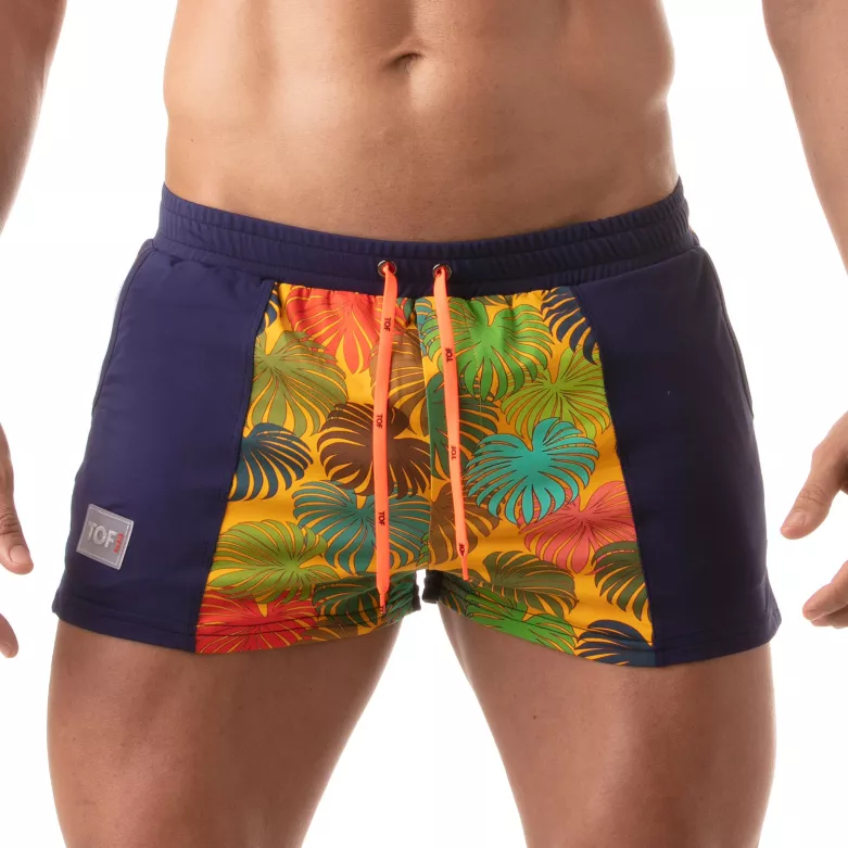 Floral Swim Sexy Shorts Yellow