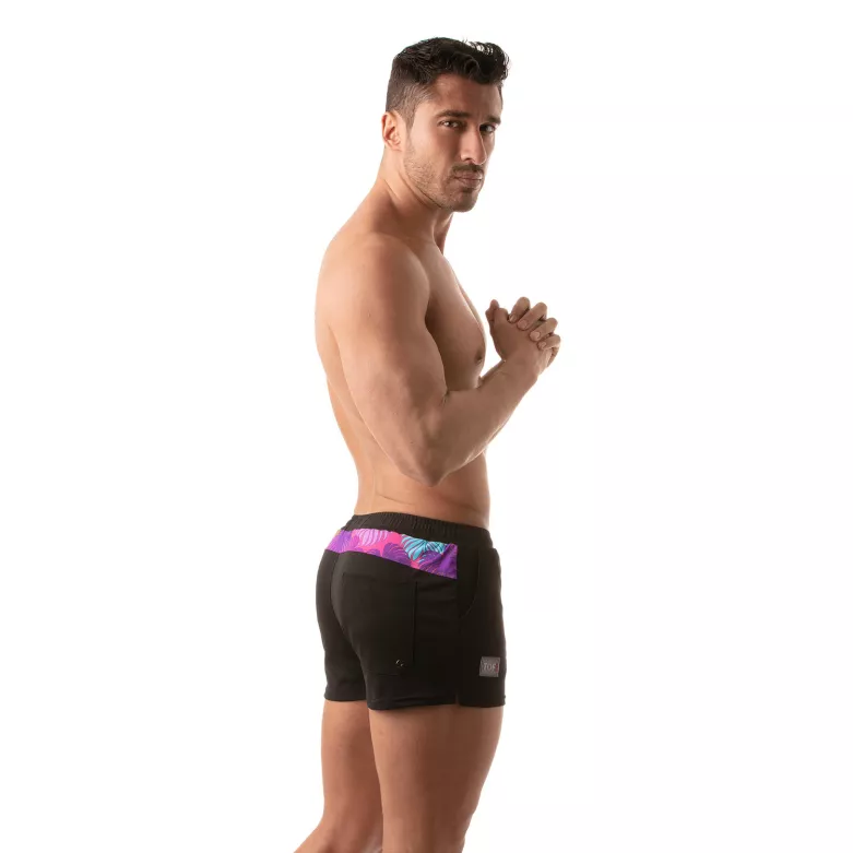 Floral Swim Sexy Shorts Pink