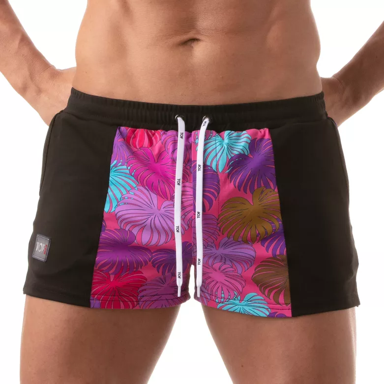 Floral Swim Sexy Shorts Pink