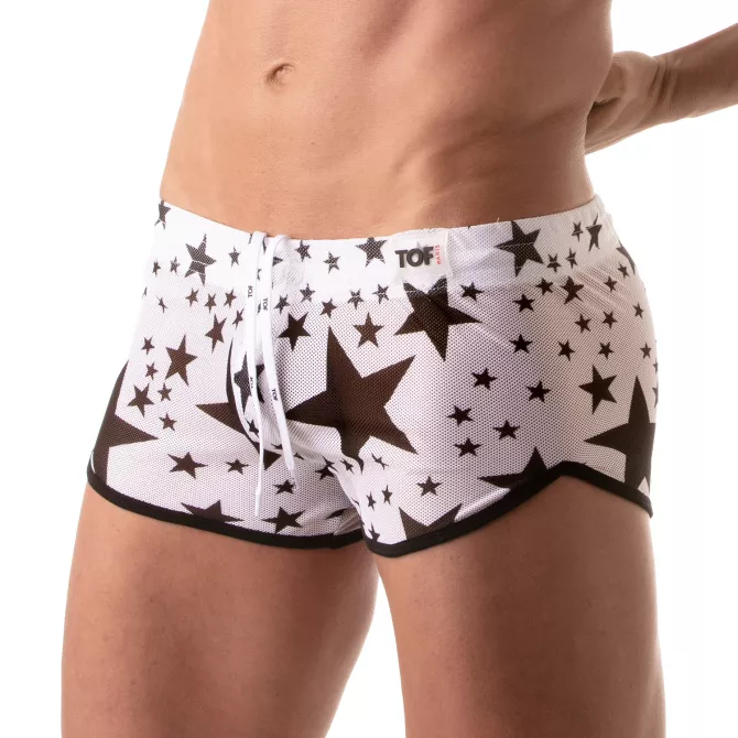 Mini short de bain ajouré | FLORAL | TOF Paris