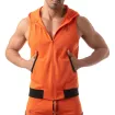 Veste à capuche sans manche - Orange