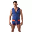 Mesh Sleeveless Hoodie - Royal Blue