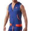 Mesh Sleeveless Hoodie - Royal Blue