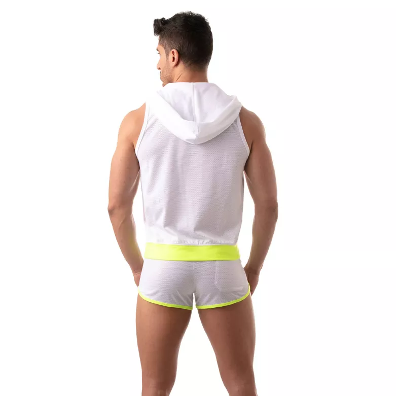 Veste à capuche sans manche - Blanc