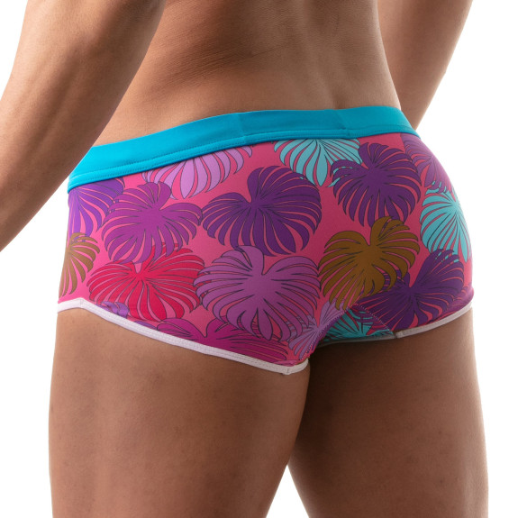 Floral Swim Trunk Pink