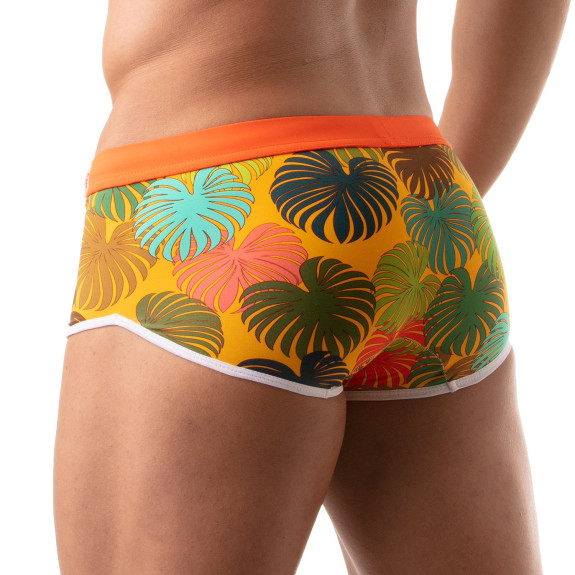 Shorty de bain Floral Jaune