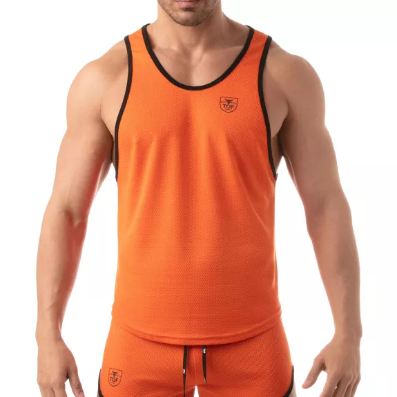 Mesh tank top - Orange