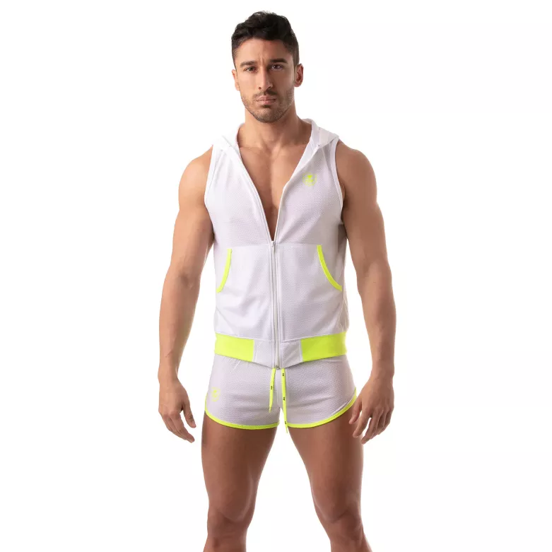 Mesh tank top - White