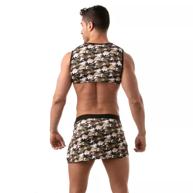 Crop top sans manche Iconic - Camouflage kaki