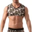 Iconic Sleeveless Crop Top - Khaki camouflage