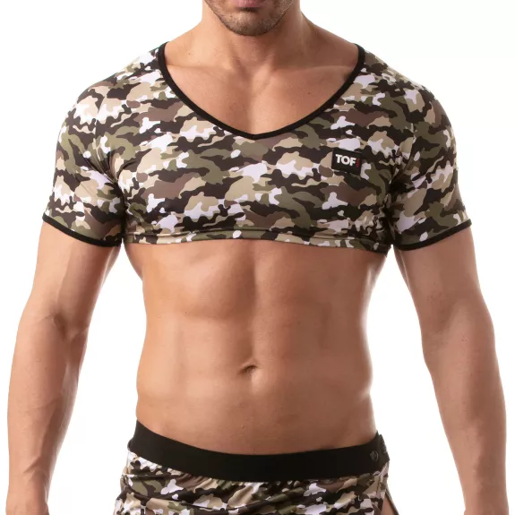 Iconic Crop Top  - Camo khaki