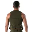 Gilet à chaine - Khaki de dos