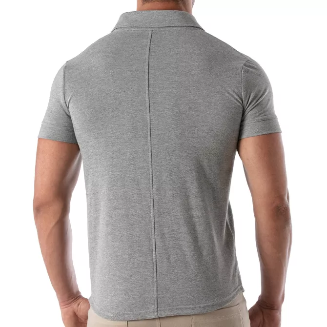 Piqué cotton shirt - Heather Grey