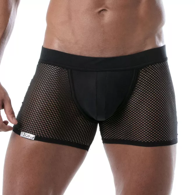 JockShort en résille Circuit - Noir | Tof Paris