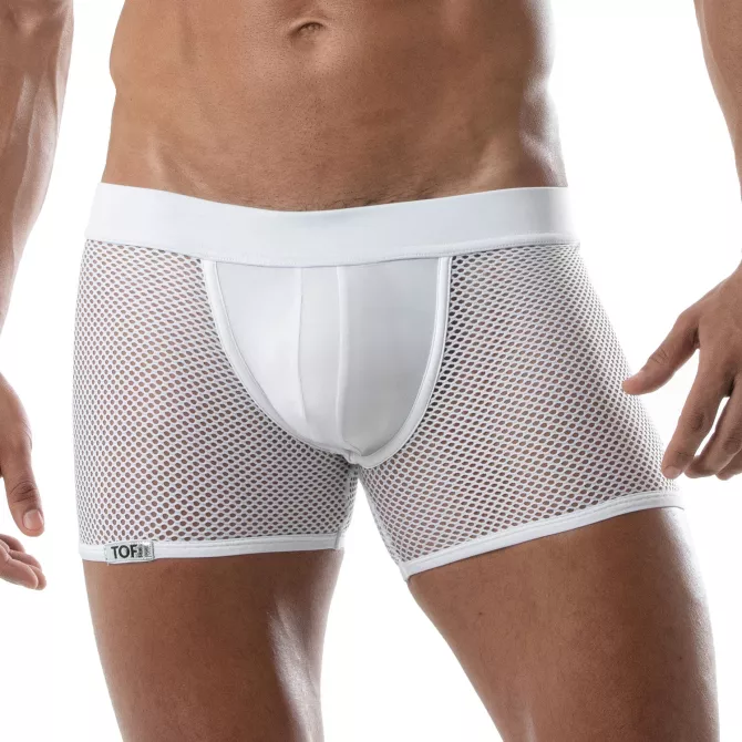 JockShort en résille Circuit - Blanc| Tof Paris