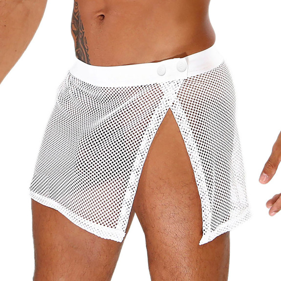 Jupe Homme en résille Circuit - Blanc