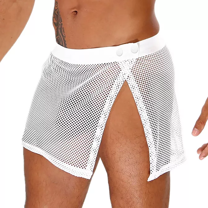 Circuit Mesh Skirt - White| Tof Paris