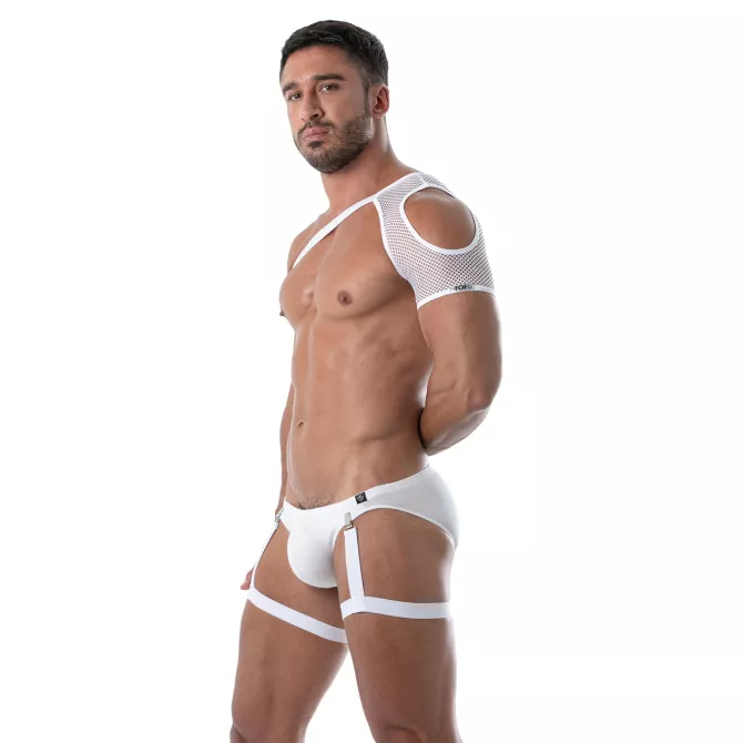 Circuit Mesh Shoulder Harness - White|Tof Paris