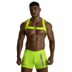 Fetish Harness - Neon Yellow - Front - Short Yellow
