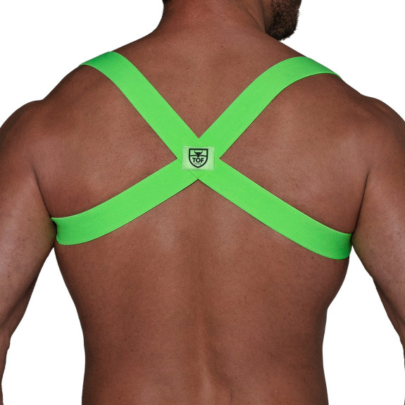Harnais Elastique Vert fluo De Dos
