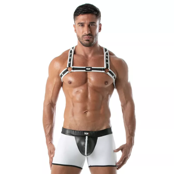 Neoprene Bulldog harness White