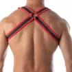 Neoprene Bulldog harness Red - Back