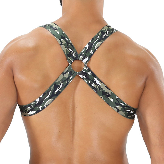 Harnais Elastique Fetish Camouflage Kaki