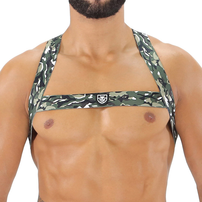 Harnais Elastique Fetish Camouflage Kaki
