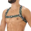 Fetish Elastic Harness Khaki Camouflage