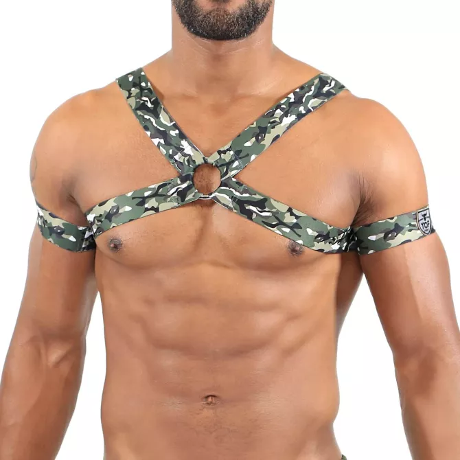 Harnais Elastic Kaki Camouflage - TOF-PARIS.com
