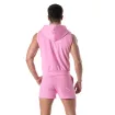 Hoodie For Men In Pink From Back