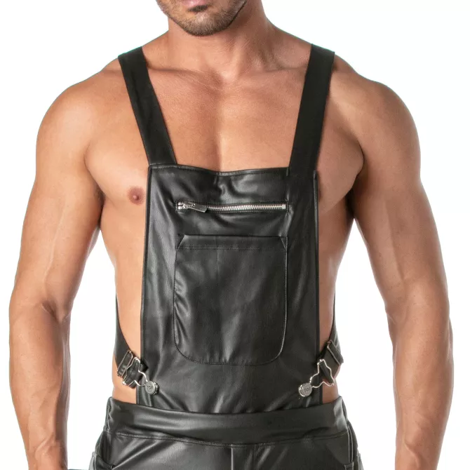 Salopette short fetish homme - Style modulable et sexy | TOF Paris