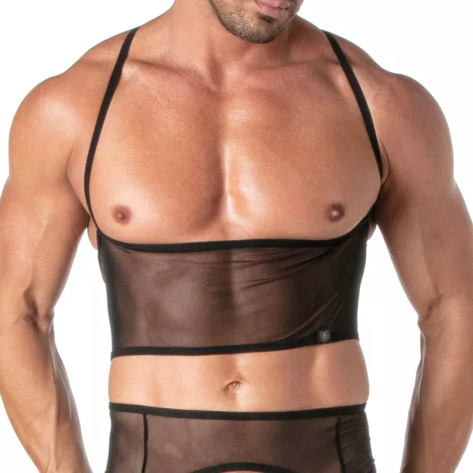 Bustier en Mesh Homme - Crop Top Sexy TOF Paris