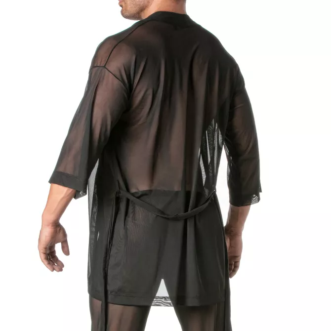 Haut Sexy Homme - Kimono Transparent En Résille | TOF Paris