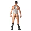 Glitter Body Thong Silver for men