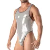 Glitter Body Thong Silver for men