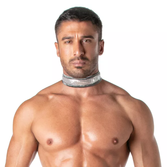 Glitter Collar Silver for men