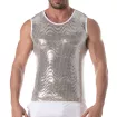 Débardeur à paillettes argent pour hommes
