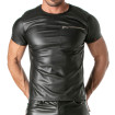Men's Leather T-Shirt - Kinky Zipped Pocket T-Shirt | TOF Paris