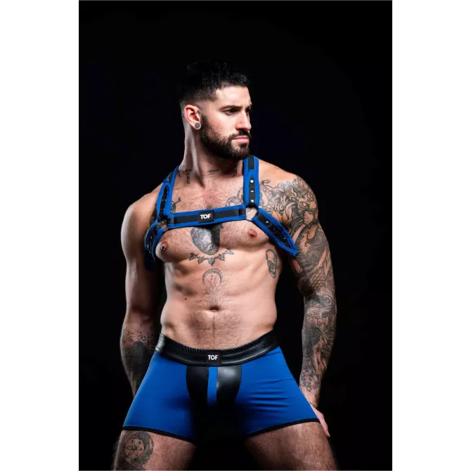 Harnais Bulldog Néoprène - Harnais Homme Ajustable et Sexy